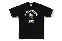 BAPE MENS ABC CAMO COLLEGE T-SHIRT