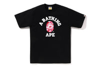 BAPE MENS ABC CAMO COLLEGE T-SHIRT