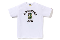 BAPE MENS ABC CAMO COLLEGE T-SHIRT