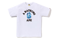BAPE MENS ABC CAMO COLLEGE T-SHIRT