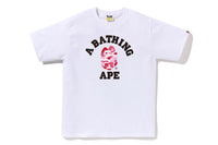 BAPE MENS ABC CAMO COLLEGE T-SHIRT