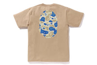 BAPE MENS COTTON BIG APE HEAD PRINT LIQUID CAMO T-SHIRT