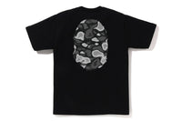BAPE MENS COTTON BIG APE HEAD PRINT LIQUID CAMO T-SHIRT