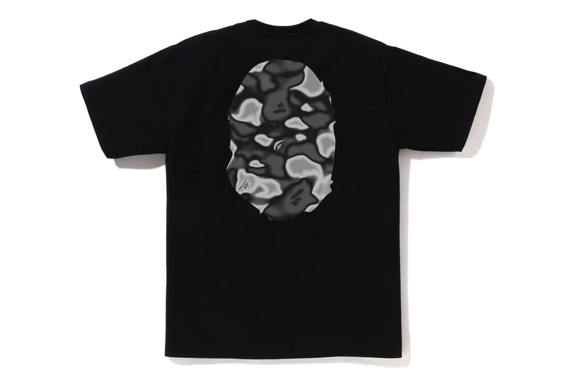 BAPE MENS COTTON BIG APE HEAD PRINT LIQUID CAMO T-SHIRT