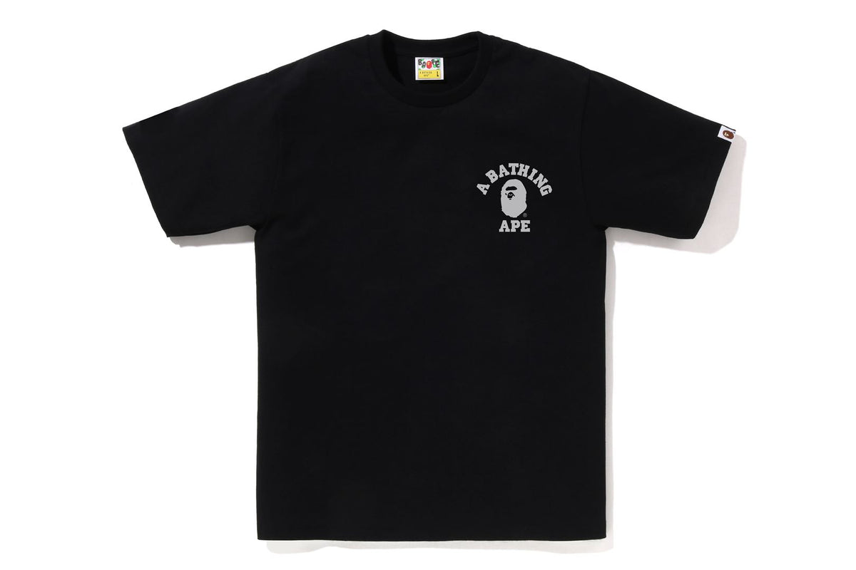 BAPE MENS COTTON LIQUID CAMO COLLEGE ATS T-SHIRT