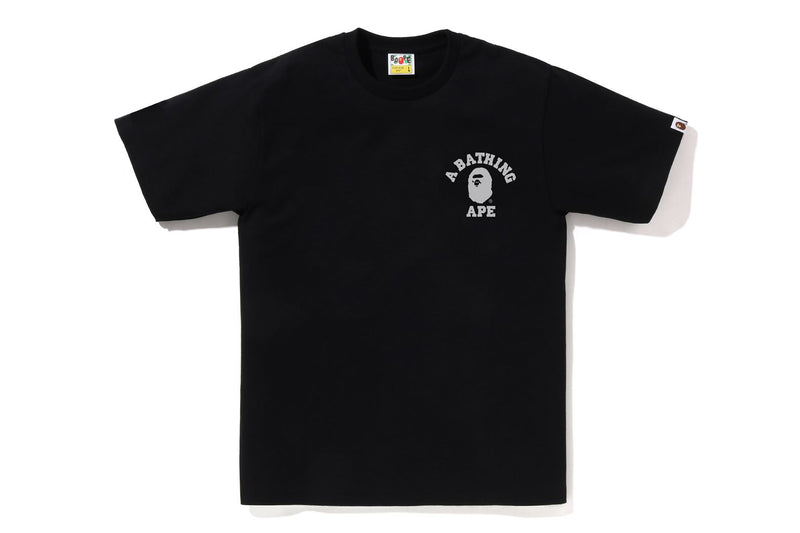 BAPE MENS COTTON LIQUID CAMO COLLEGE ATS T-SHIRT