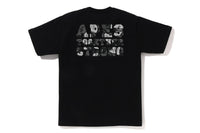 BAPE MENS COTTON LIQUID CAMO COLLEGE ATS T-SHIRT