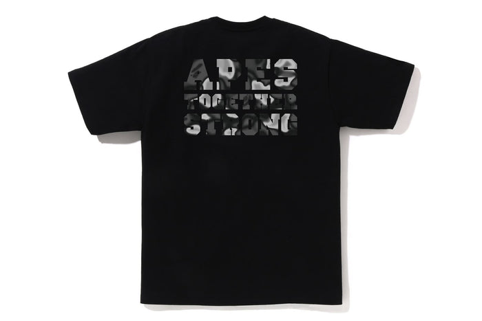 BAPE MENS COTTON LIQUID CAMO COLLEGE ATS T-SHIRT