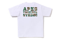 BAPE MENS COTTON LIQUID CAMO COLLEGE ATS T-SHIRT