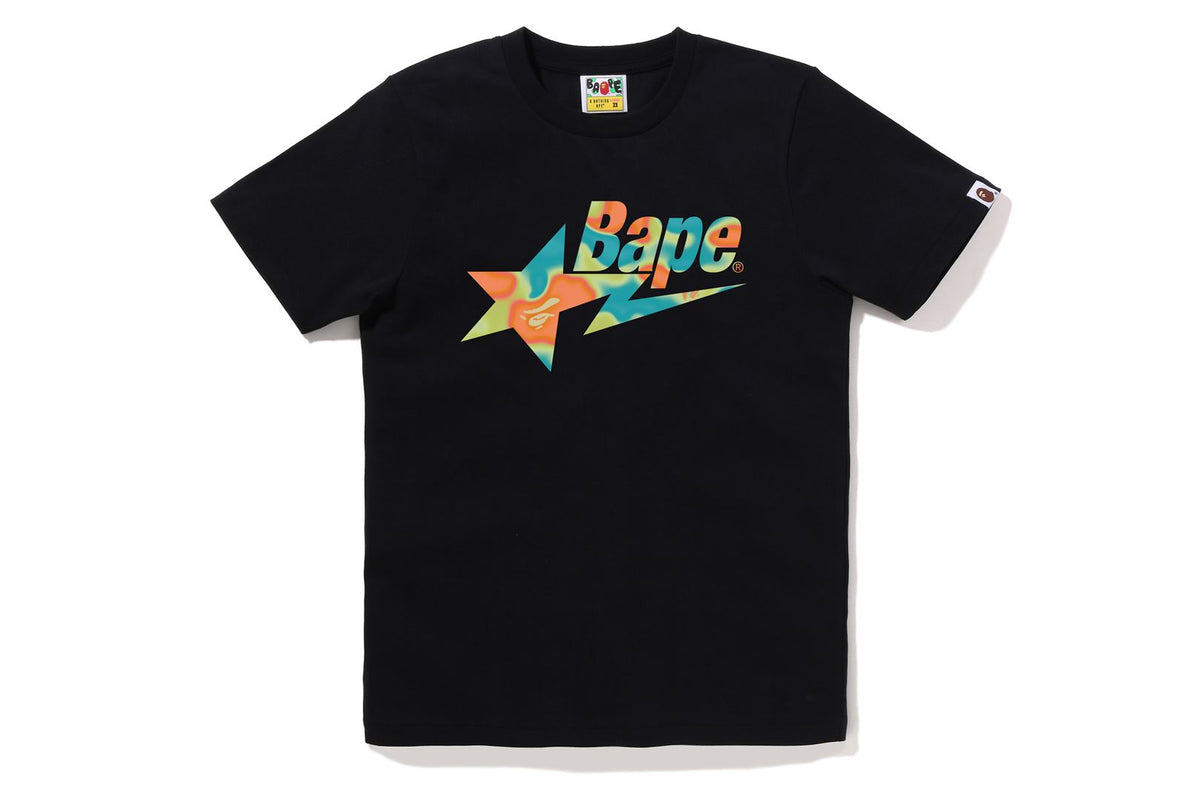 BAPE WOMENS LIQUID CAMO STA LOGO T-SHIRT