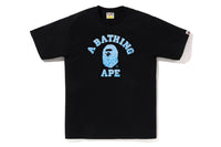 BAPE MENS ABC SEA SURFACE CAMO COLLEGE T-SHIRT