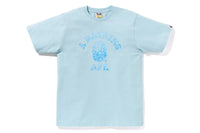 BAPE MENS ABC SEA SURFACE CAMO COLLEGE T-SHIRT