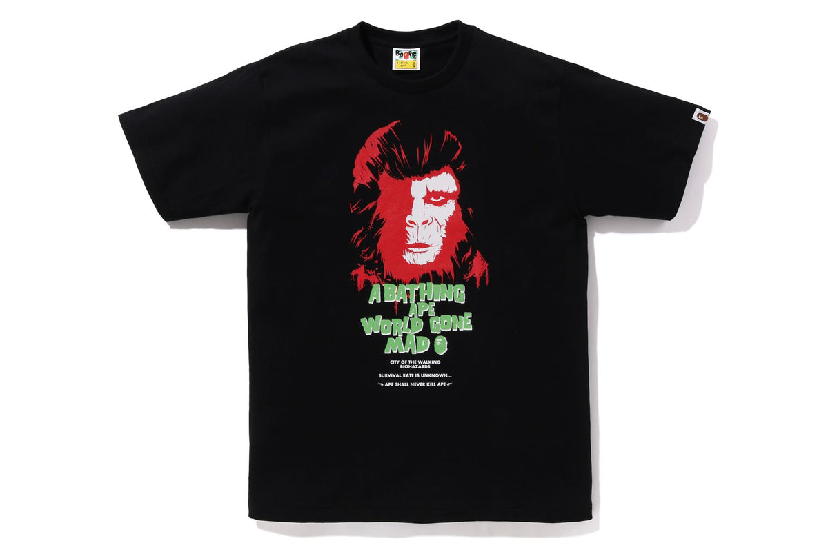 BAPE MENS COTTON PRINTED HORROR #1 T-SHIRT