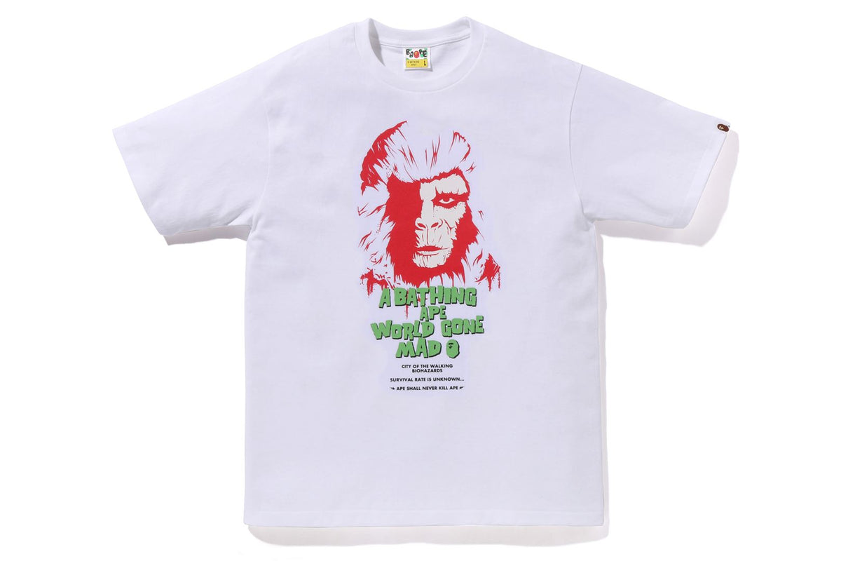 BAPE MENS COTTON PRINTED HORROR #1 T-SHIRT