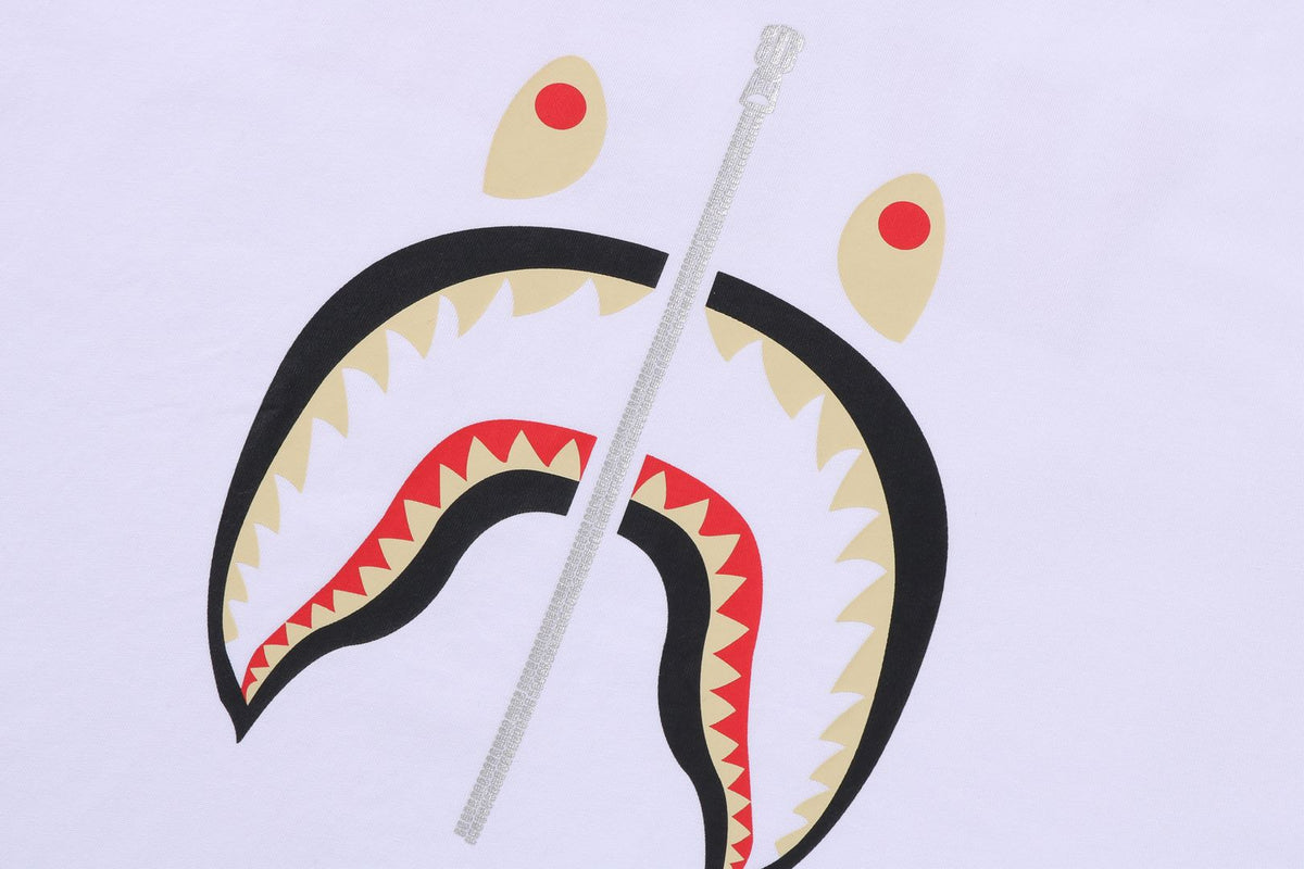 BAPE MENS COTTON SHARK PRINT T-SHIRT CHINA