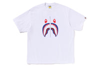 BAPE MENS COTTON SHARK PRINT T-SHIRT