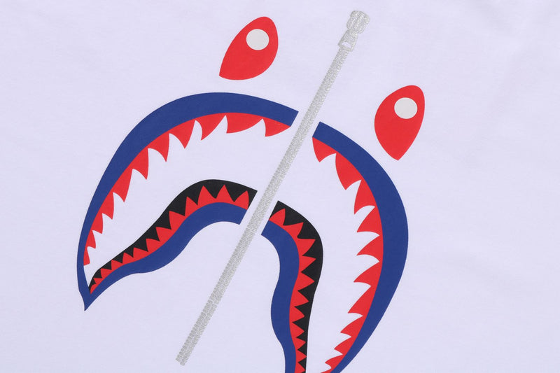 BAPE MENS COTTON SHARK PRINT T-SHIRT