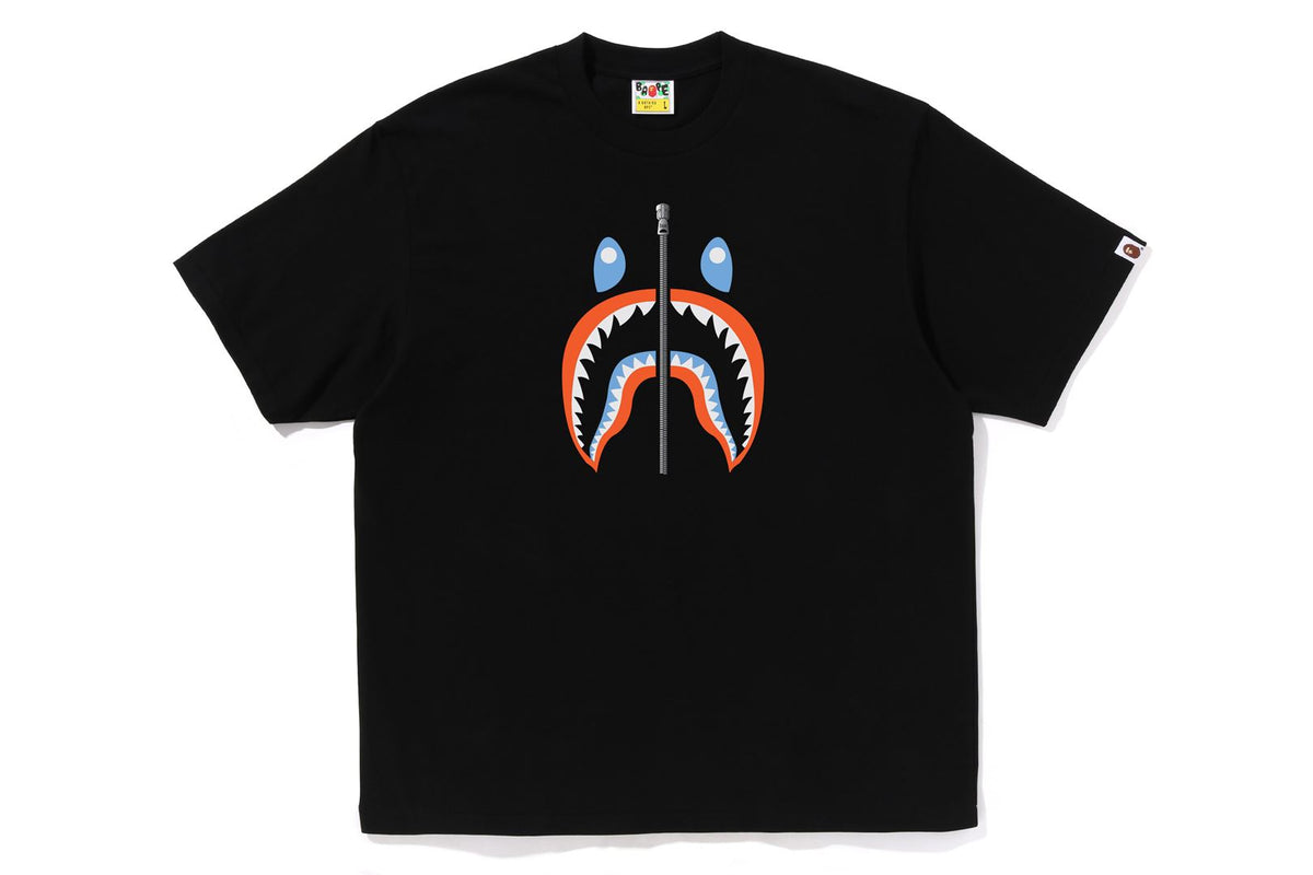 BAPE MENS  COTTON SHARK PRINT T-SHIRT INDONESIA