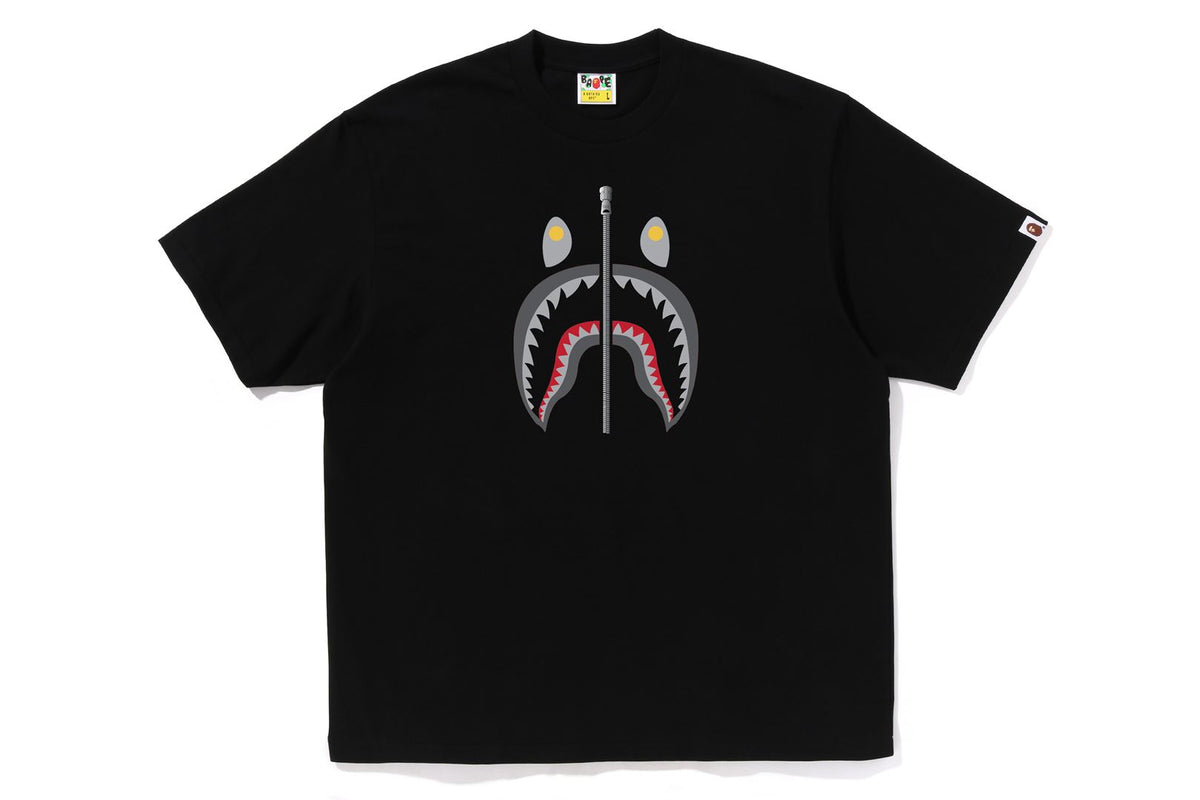 BAPE MENS COTTON SHARK PRINT T-SHIRT MALAYSIA