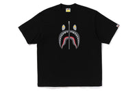 BAPE MENS COTTON SHARK PRINT T-SHIRT MALAYSIA