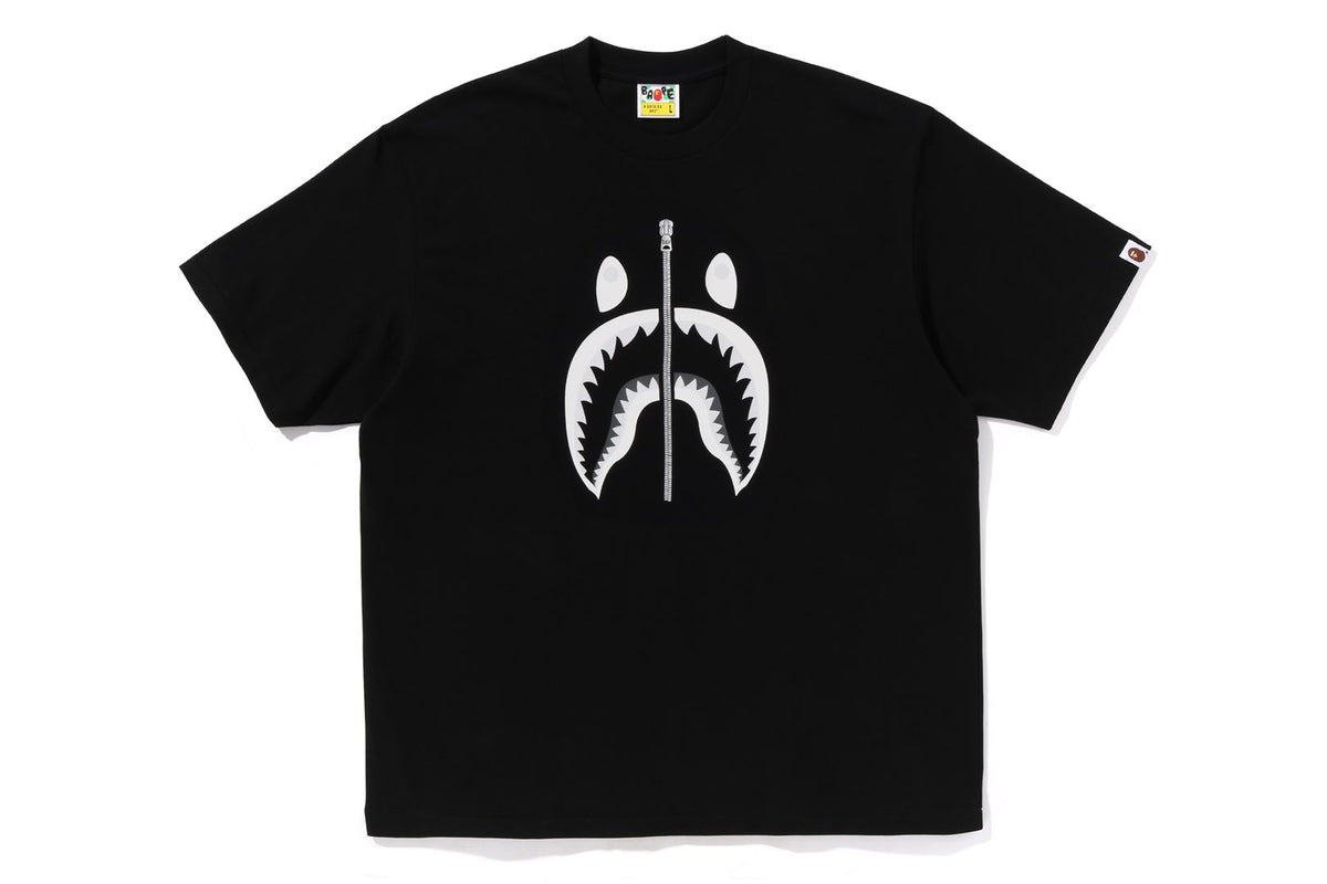 BAPE MENS COTTON SHARK PRINT#1 T-SHIRT