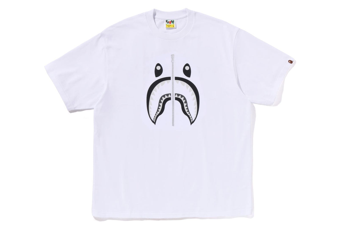BAPE MENS COTTON SHARK PRINT#1 T-SHIRT