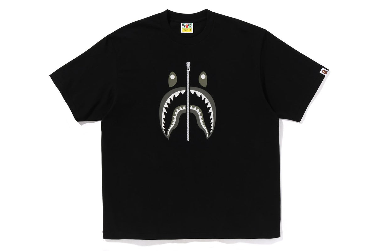 BAPE MENS COTTON SHARK PRINT#2 T-SHIRT