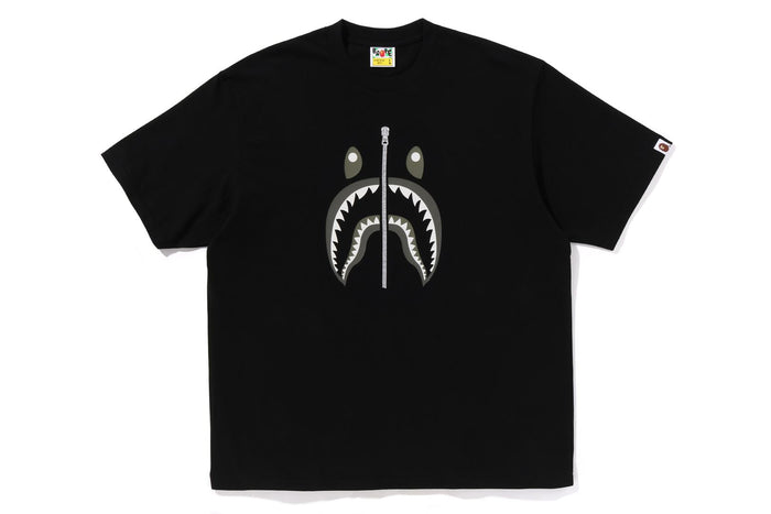 BAPE MENS COTTON SHARK PRINT#2 T-SHIRT