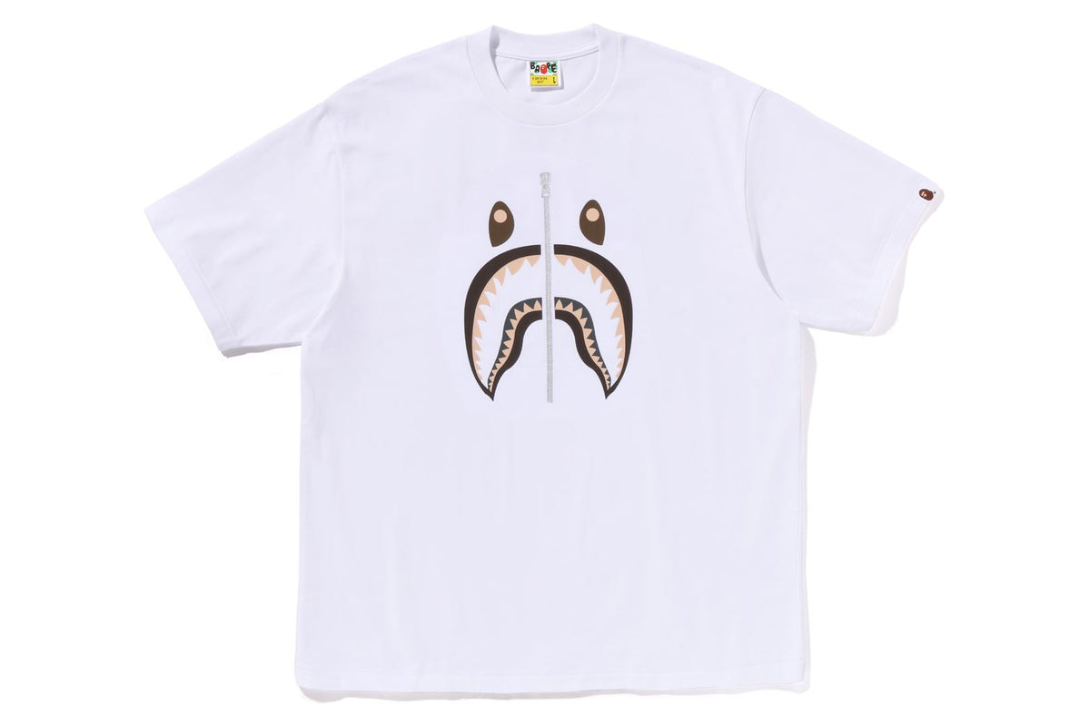 BAPE MENS COTTON SHARK PRINT#2 T-SHIRT