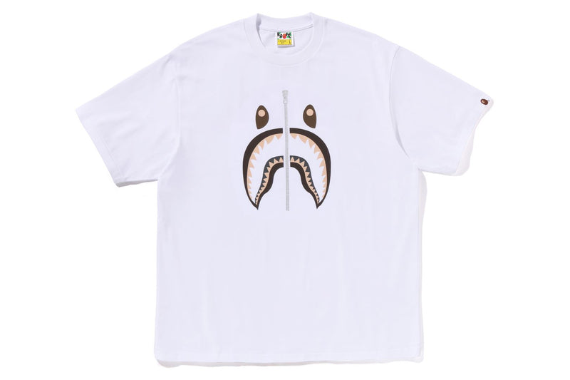 BAPE MENS COTTON SHARK PRINT#2 T-SHIRT