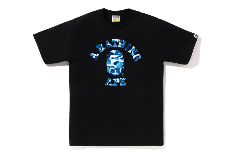 BAPE MENS ABC CAMO COLLEGE T-SHIRT