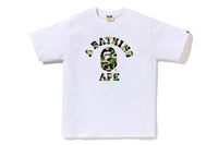 BAPE MENS ABC CAMO COLLEGE T-SHIRT