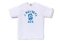 BAPE MENS ABC CAMO COLLEGE T-SHIRT