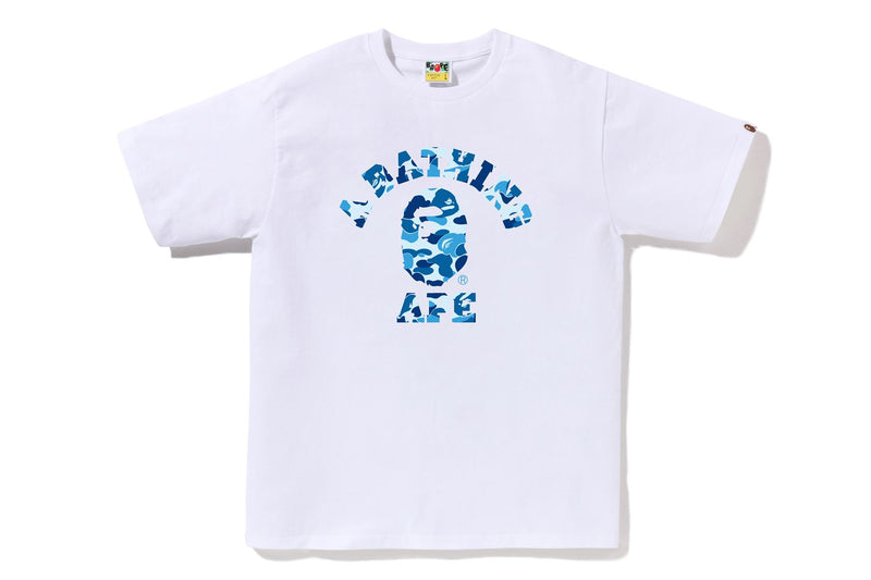 BAPE MENS ABC CAMO COLLEGE T-SHIRT