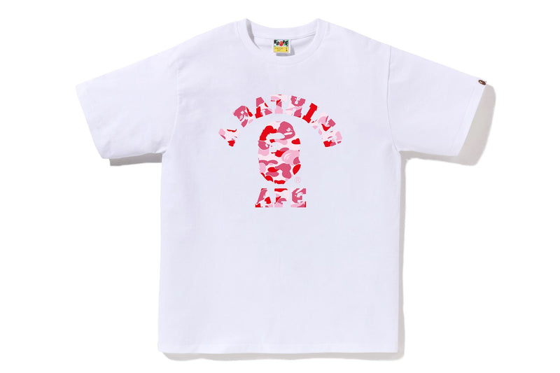 BAPE MENS ABC CAMO COLLEGE T-SHIRT