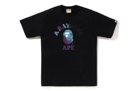 BAPE MENS TIE DYE COLLEGE T-SHIRT