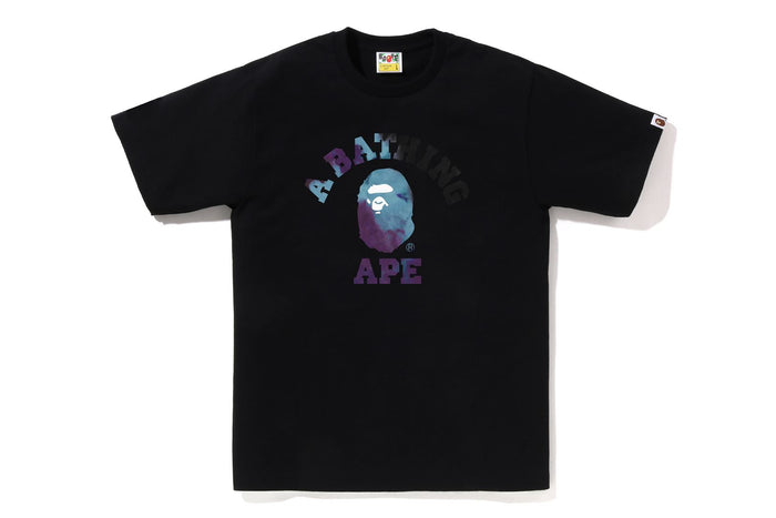 BAPE MENS TIE DYE COLLEGE T-SHIRT