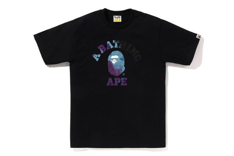 BAPE MENS TIE DYE COLLEGE T-SHIRT