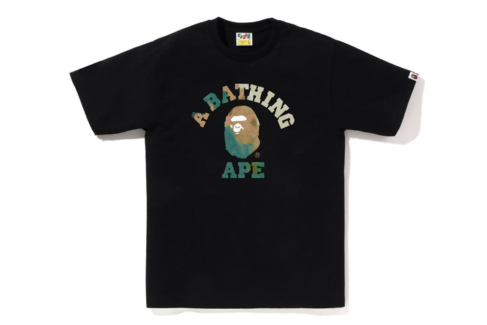 BAPE MENS TIE DYE COLLEGE T-SHIRT