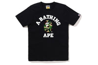 BAPE WOMENS ABC CAMO COLLEGE TEE