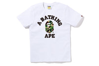 BAPE WOMENS ABC CAMO COLLEGE TEE