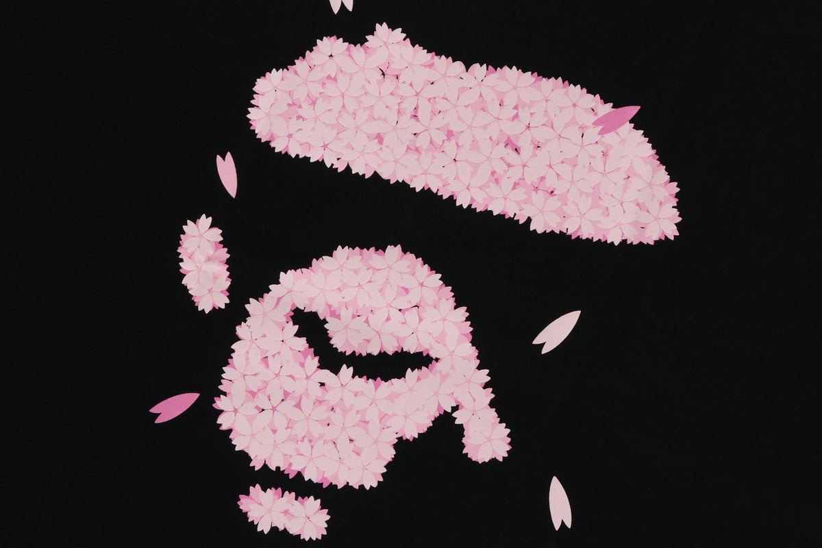 BAPE MENS SAKURA APE FACE TEE