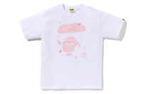 BAPE MENS SAKURA APE FACE TEE