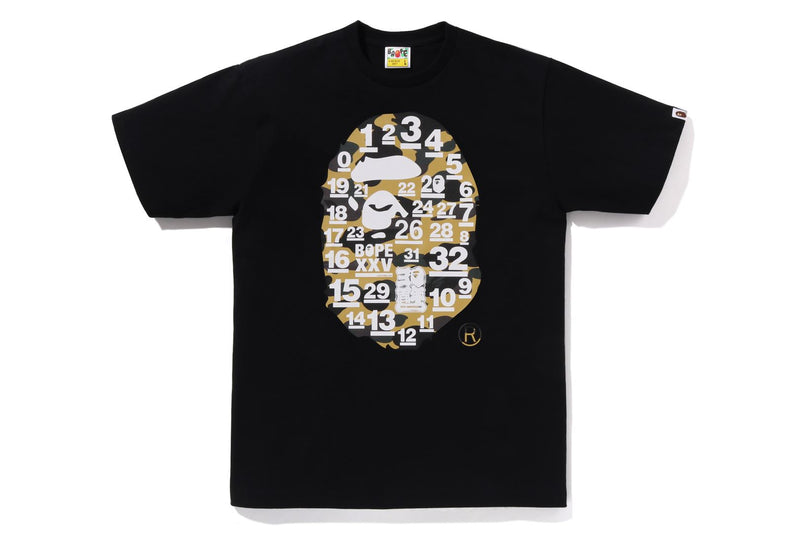 A BATHING APE 32ND ANNIV. 1ST CAMO BIG APE HEAD TEE
