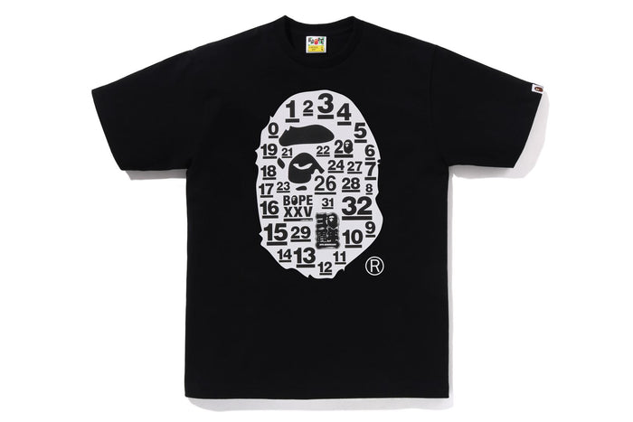 A BATHING APE 32ND ANNIV. 1ST CAMO BIG APE HEAD TEE M
