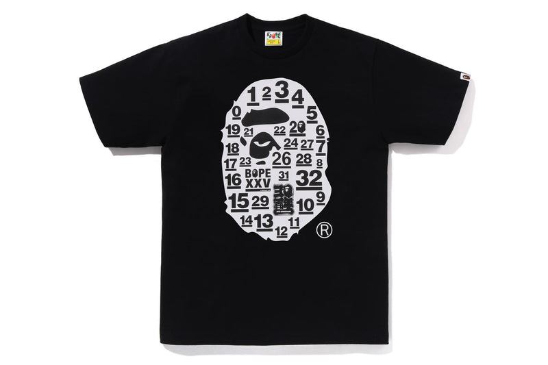 A BATHING APE 32ND ANNIV. 1ST CAMO BIG APE HEAD TEE M