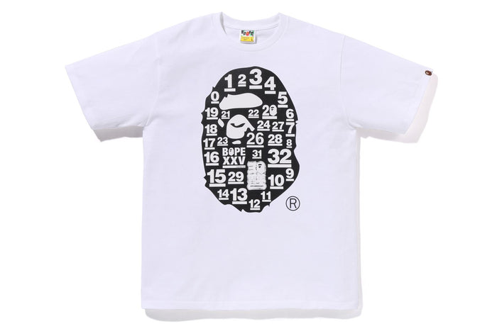A BATHING APE 32ND ANNIV. 1ST CAMO BIG APE HEAD TEE M