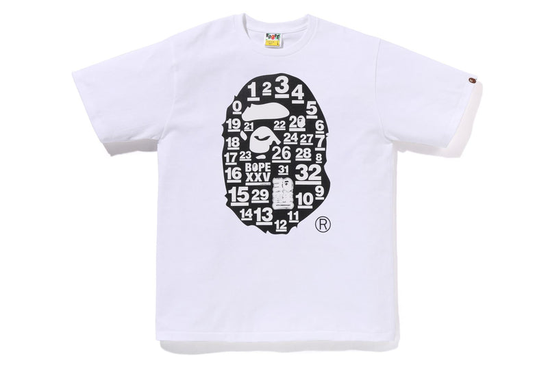 A BATHING APE 32ND ANNIV. 1ST CAMO BIG APE HEAD TEE M