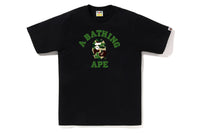 BAPE MENS ABC CAMO COLLEGE TEE