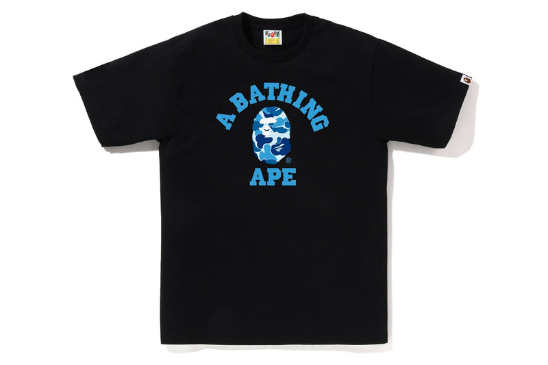 BAPE MENS ABC CAMO COLLEGE TEE